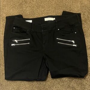 torrid Black Jeans with Silver Button Detail